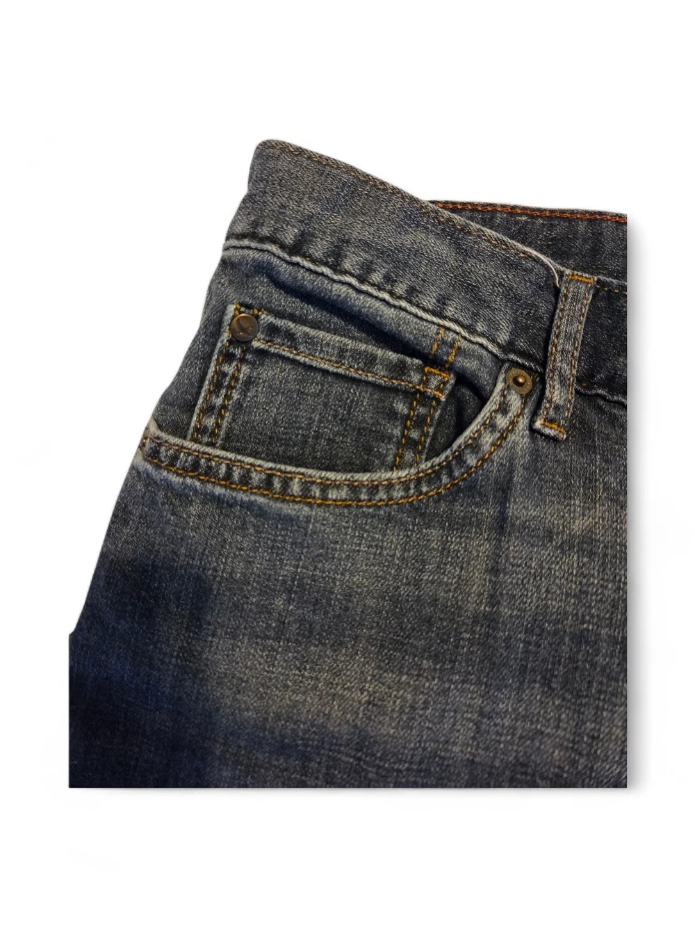 Eddie Bauer Womens Boyfriend Relaxed Distressed Jeans Size 10 Dark Wash - Picture 5 of 14